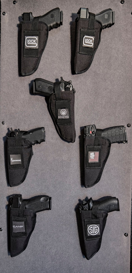 Kohroo tactical Holster labeling system velcro hook & loop for carpeted safe surfaces. Gun Collection